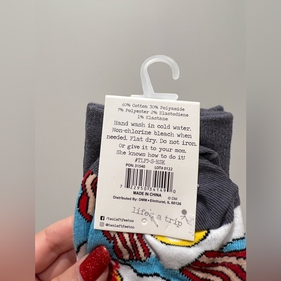 Two left feet Home Skillet Socks Eggs and bacon graphic, size Small feet, NWT - Picture 4 of 5